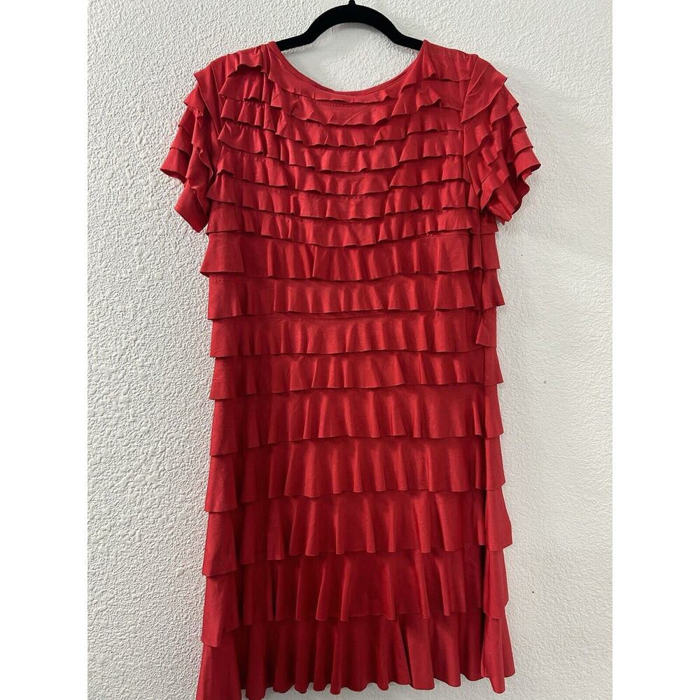 Patchington Womans Size Large Midi Tiered Ruffle … - image 8